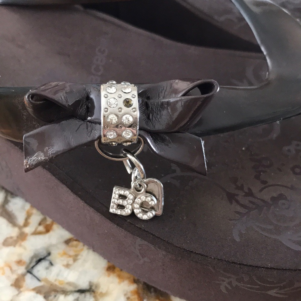 💕BCBGirls Wedge Flip Flops Sandals.Size 6 💕🌸🏖 - Picture 5 of 6